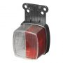 BREEDTELICHT ROOD/WIT MET REFLECTOR OP HOUDER 66X62MM (1ST)