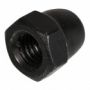 D1587 |6| HEXAGON DOMED CAP NUT BLACK ZP M6 (100)