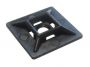 SELF-ADHESIVE CABLE TIE MOUNTS BLACK 12X12MM (100PCS)