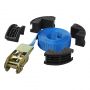 TIE DOWN STRAP BLUE + RATCHET & CORNER PROTECTORS 5 METER (1PC)